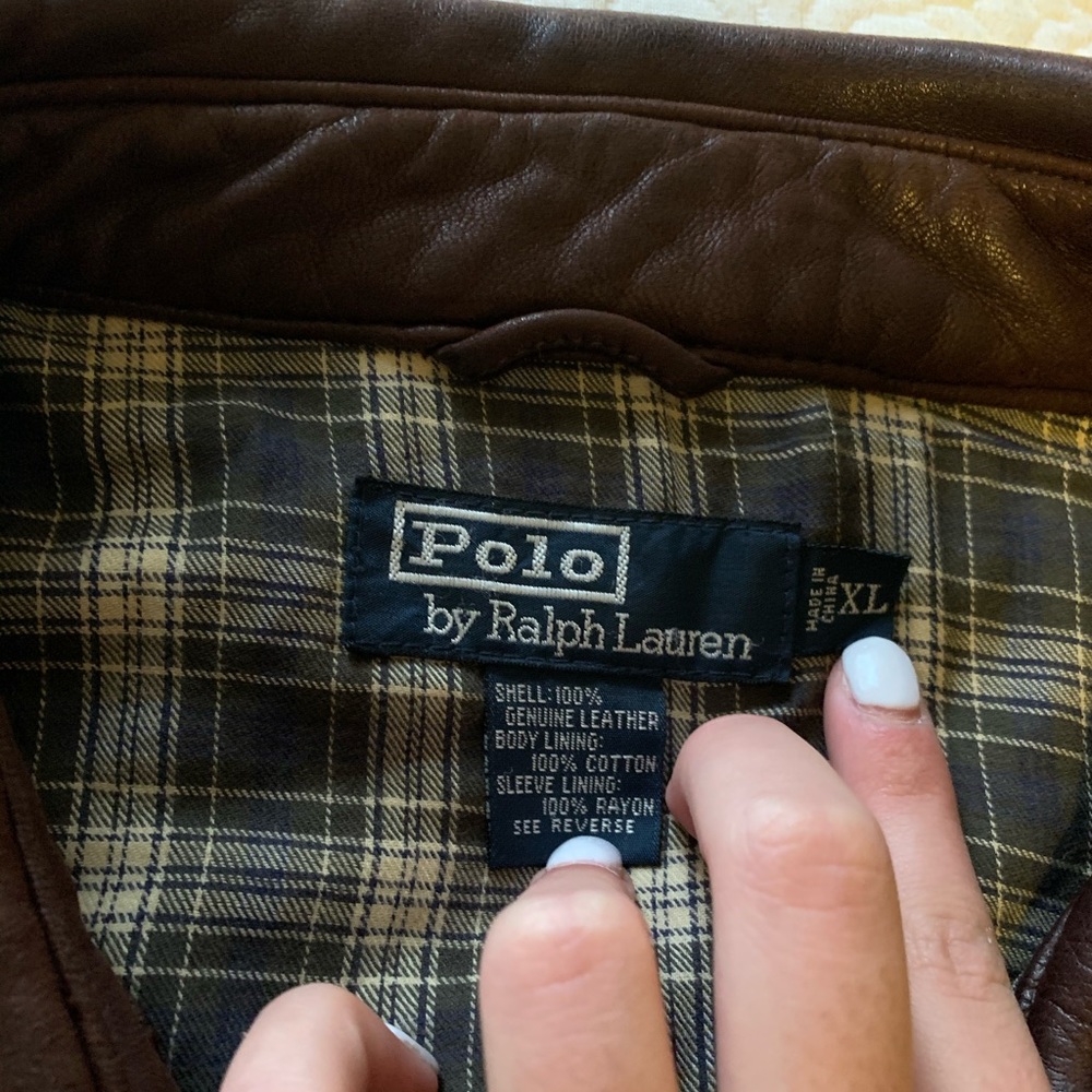 Poll Ralph Lauren leather jacket! - Picture 2 of 3